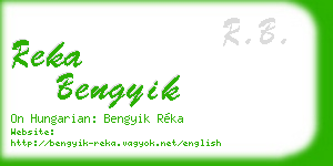 reka bengyik business card